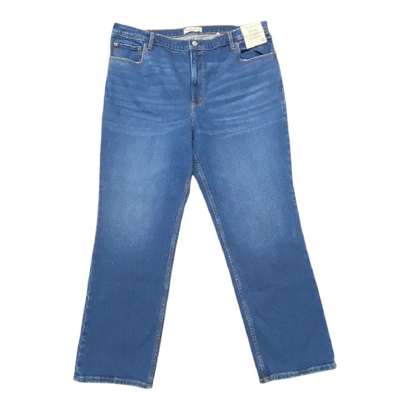 Jeans Straight By Abercrombie And Fitch In Blue Denim, Size:1X Masculine Men's Thick Jeans Straight By Abercrombie And Fitch In Blue Denim, Size:1X Masculine Men's Thick