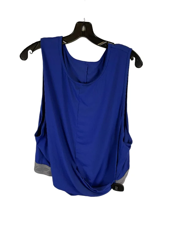 Blue Athletic Tank Top Fabletics Polished Men's Satin