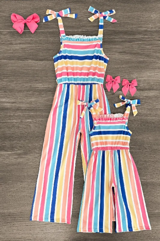 Mom & Me - Rainbow Striped Jumpsuit Dapper Men's 1920S