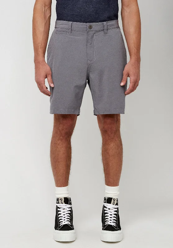 Hanuzo Men's Stretch Shorts in Grey - BM23998 Sophisticated Men's French