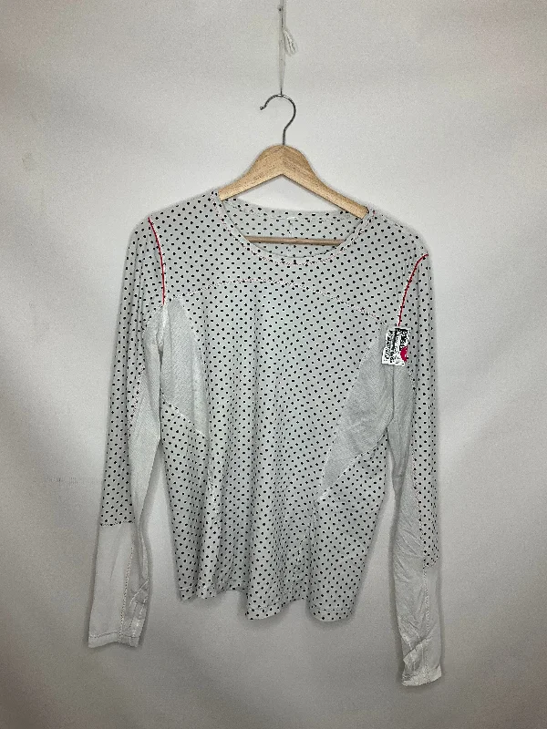 Polkadot Pattern Athletic Top Long Sleeve Crewneck Lululemon, Size L Modern Men's Tech
