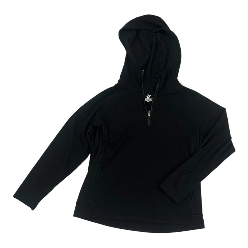 Athletic Top Ls Collar By Clothes Mentor In Black, Size:2X Monochromatic Office Style